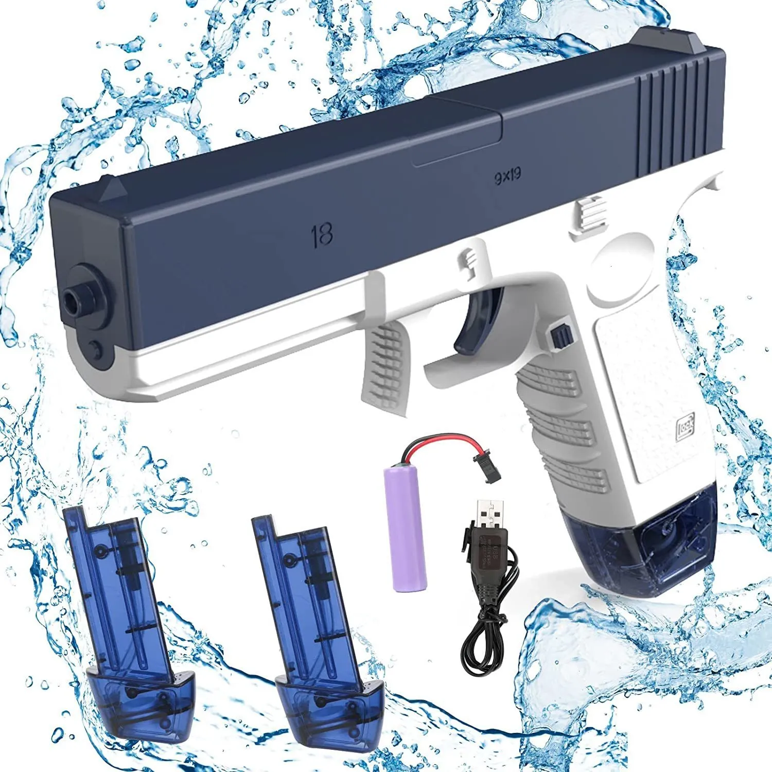 Sand Play Water Fun M416 Water Gun Electric Glock Gesmbh Pistol Shooting Toy hela automatisk Summer Beach Swimming Pool Party 230718