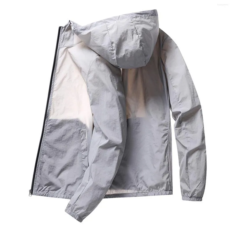 Men's Jackets Mens Summer And Autumn Sunscreen Windproof Rainproof Outdoor Sports Casual Breathable Wool Car Coat