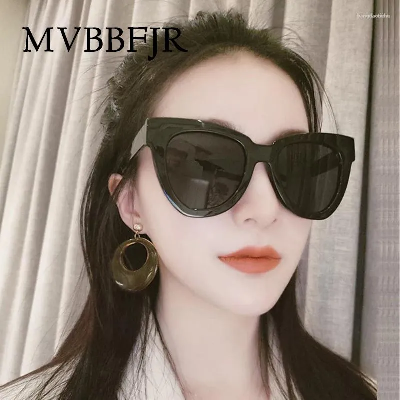 Sonnenbrille MVBBFJR Luxus Cat Eye Frauen Große Männer Marke Designer Brillen Vintage Retro Spiegel Sonnenbrille UV400 Großhandel