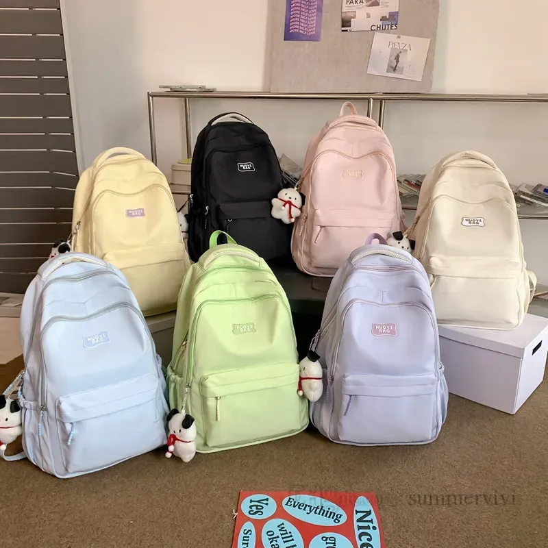 Old Kids backpack teenagers plush cartoon pendant double shoulder school bags big boys girls large capacity travel bag Z3011