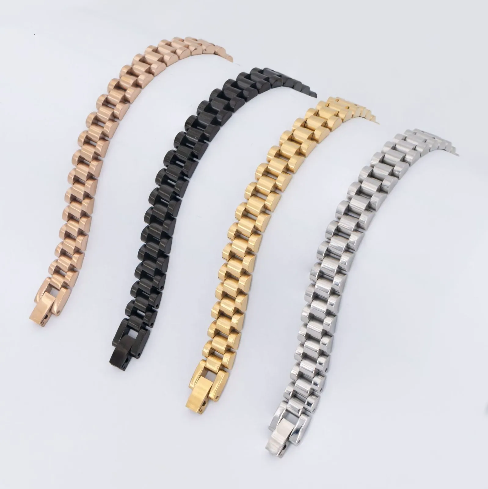 Bangle Fashion Cubaanse ketting heren klassiek roestvrij staal 10 mm gepersonaliseerde toonaangevende brede armband sieraden 230719