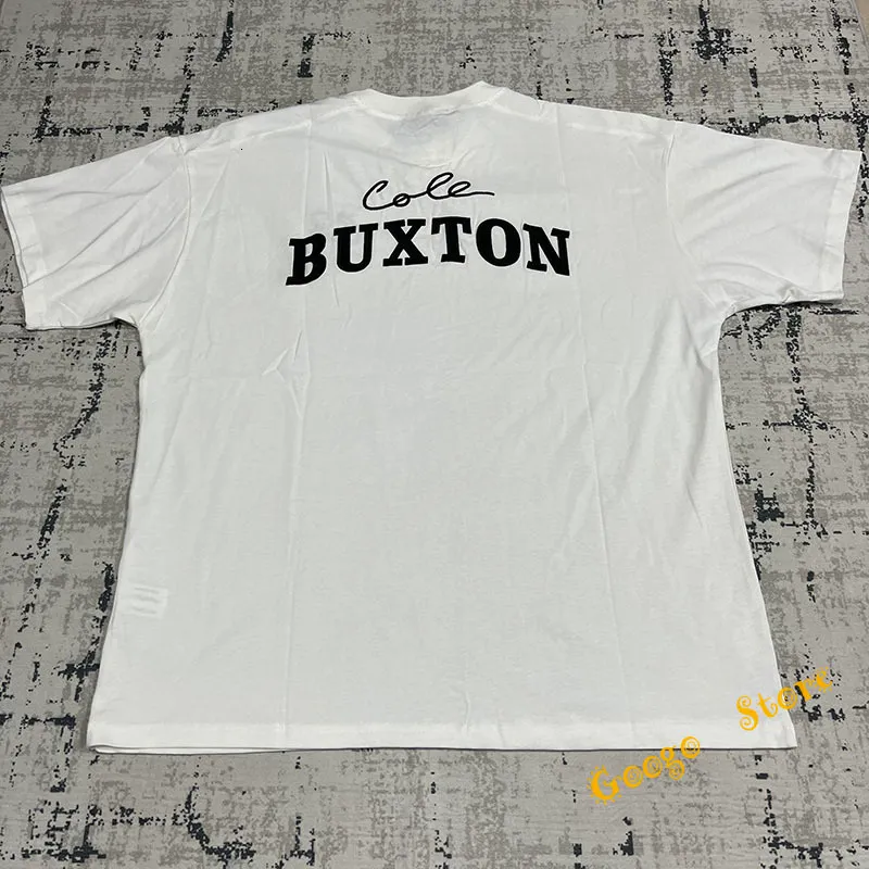 Mens Tshirts White Cole Buxton Patch Embroidered Shirt 1 Label Tjock bomull CB Tshirt Loose Casual Fashion Kort ärm 230718