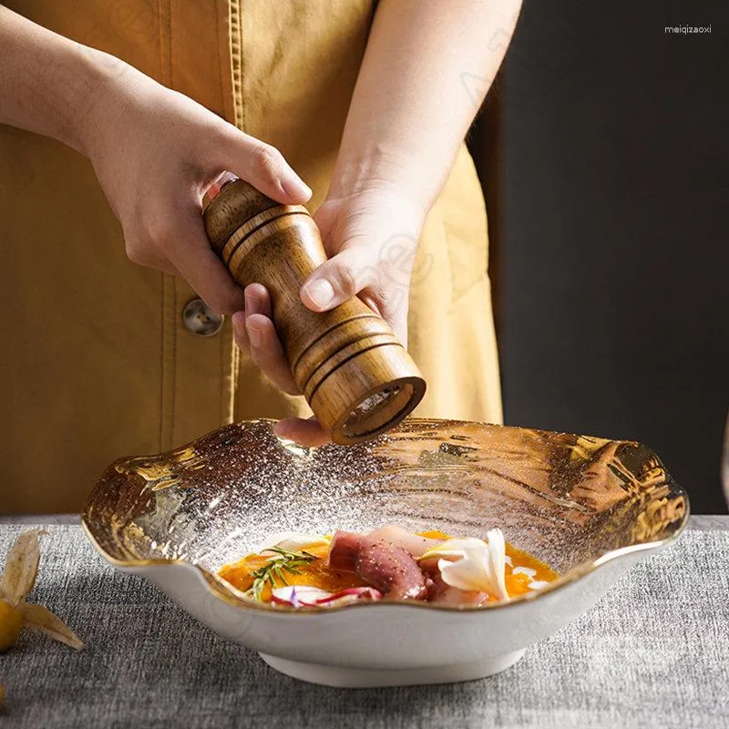Bols Creative Bol En Céramique En Forme De Feuille De Lotus Style Européen Sens Avancé El Restaurant Soupe À Salade Vaisselle Ménager