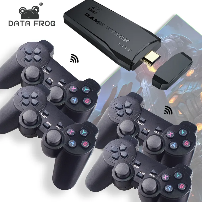 Contrôleurs de jeu Joysticks Data Frog Y3 Lite TV Console de jeu vidéo Retro Game Stick 4K pour PS1CPSFCMAMESFC 10000 Console de jeux Prise en charge du jeu de téléchargement 230718