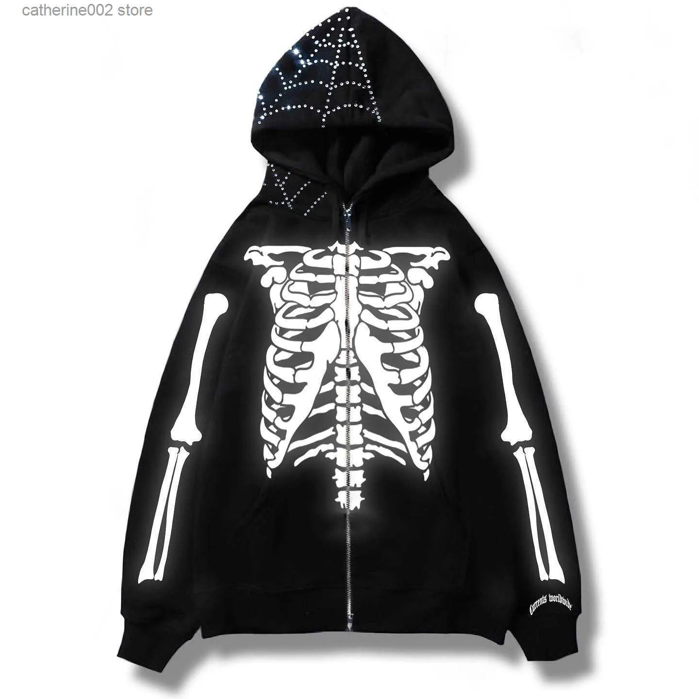 Mens rhinestone hoodie new arrivals