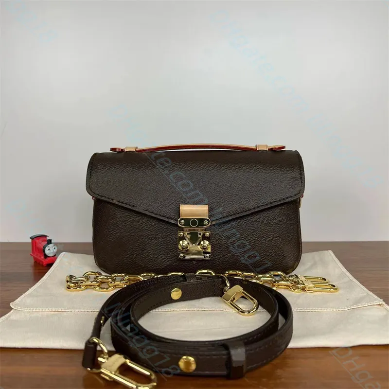 5A KVALITETSVÄRDER Väska modedesigners Messenger väskor Kvinna klassiker Real Leather Printing Handbag Crossbody Bags Clutch Totes Hobo Purs Pallet Poose