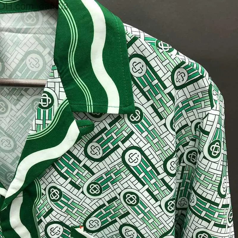 Indumenti da notte da uomo Camicia estiva da uomo con stampa digitale Set da uomo con stampa hawaiana Abbigliamento da monitoraggio casual Marchio di moda Pantaloncini larghi da uomo Z230719