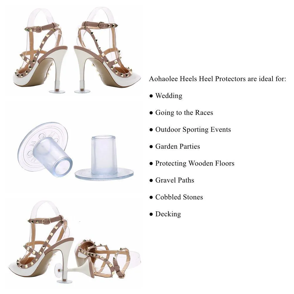 Pièces de chaussures Accessoires 60 PairsLot Butée de talon Protecteurs en silicone anti-dérapant Stiletto Dancing Covers For Bridal Wedding Party Favor 230718