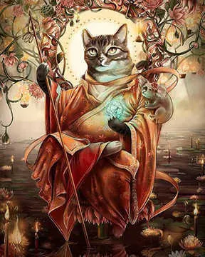 Aya611 Vintage Style Animaux Toile Peinture Cerf Chat Chien Portrait Affiches Et Impressions Nordic Wall Art Photo Pour Salon Décor50cmx70cm No Frame