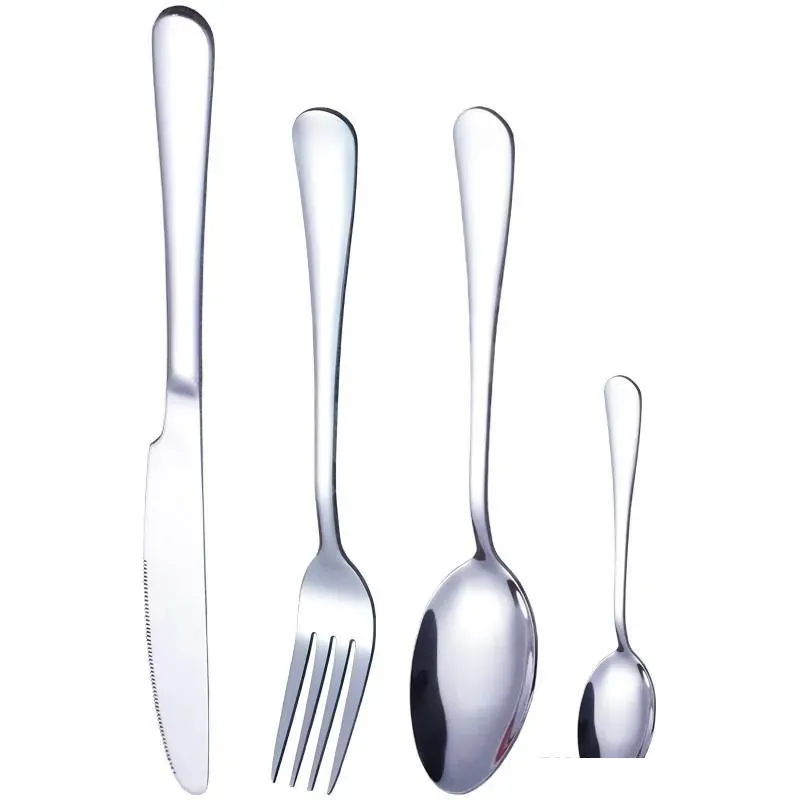 Gold silver stainless steel flatware set food grade silverware cutlery set utensils include knife fork spoon teaspoon