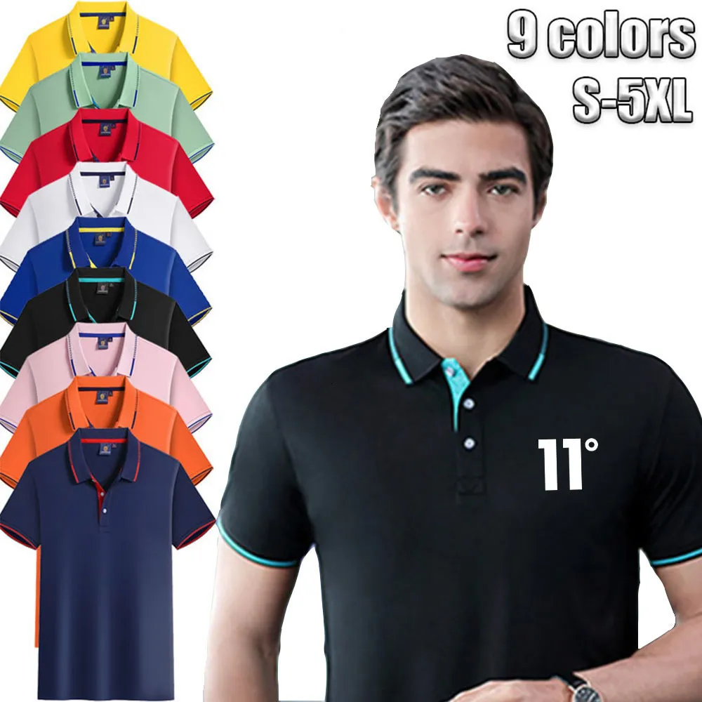 Herren Polos NO 25 Sommer Golf Shirts Schnelltrocknend Atmungsaktiv 11 Polo Baumwolle Kurzarm Top T Shirt für Männer Kleidung 230718