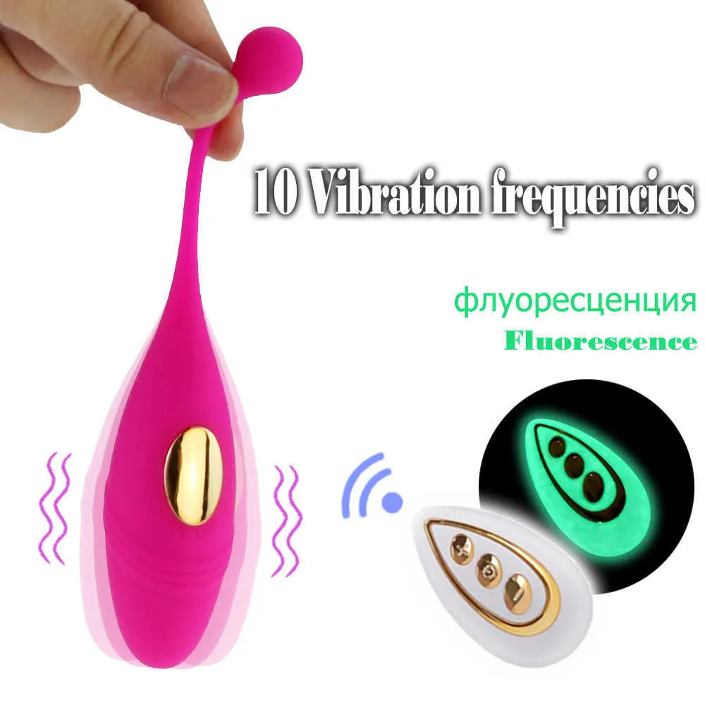 Massaggiatore giocattolo Sesso Telecomando Vibratore 10 modalità Vibrazione wireless Ricarica USB Mutandine Palline vibranti g S in_voghion.com