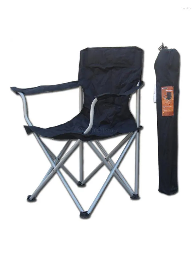 Kampmeubilair Outdoor Klapstoel Stalen Chaise Oxford Fiber Fauteuil Met Bekerhouder Draagbaar Heavy Duty Voor Vissen Kamperen Wandelen