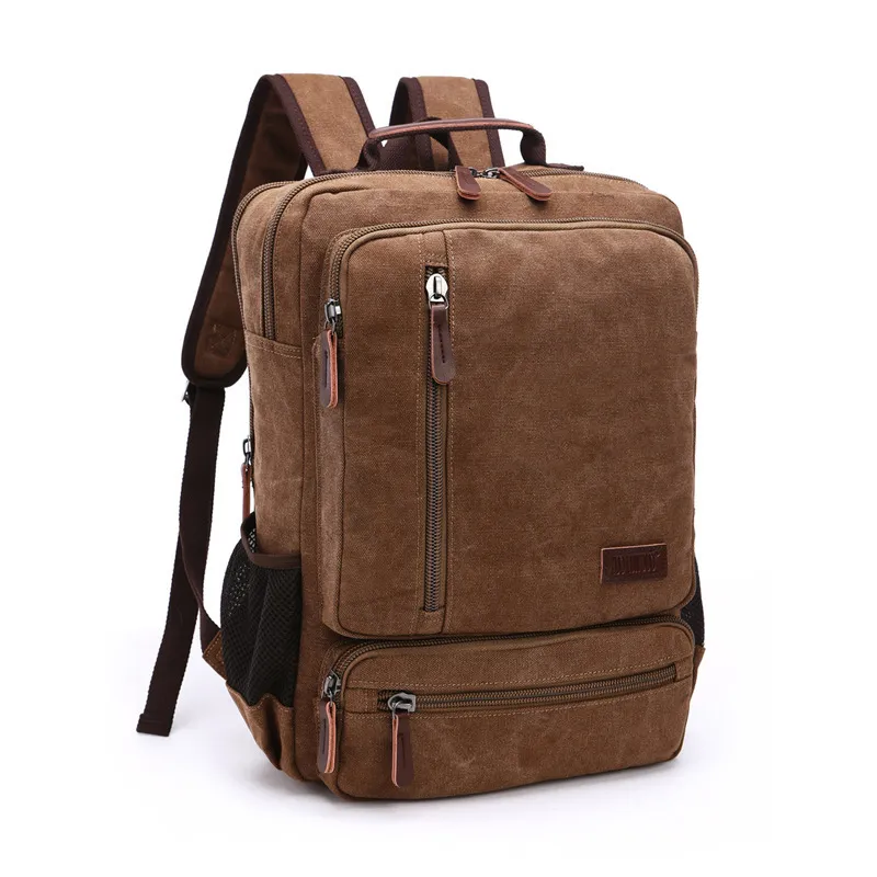 Duffel Bags Vintage Canvas Backpack Men Large Capacity Travel Shoulder Bag High Quality Fashion Students Bag Male notebook Laptop Backpack 230718