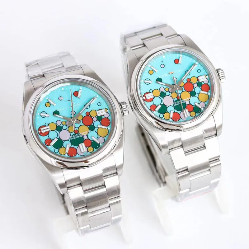 Designers armbandsur Ny pusselfärg DD MENS Titta på hög kvalitet 2813 Automatisk mekanisk 41mm rostfritt stål vattentätt 36mm kvinnors klassiska armbandsur U1