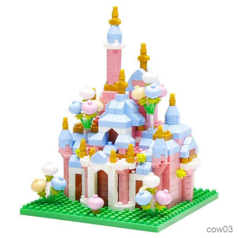 Blocs Mini Château Blocs de Construction Conte de Fées Château Église Micro Blocs DIY Jouets Briques Construction Jouets pour Filles Cadeaux D'anniversaire R230720