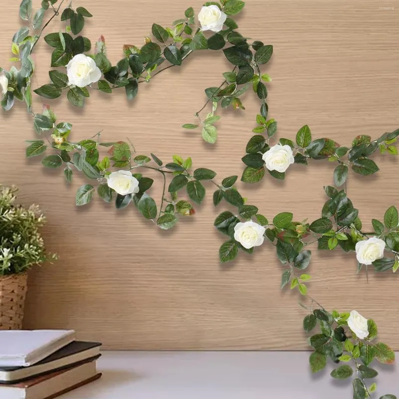 Decoratieve bloemen Kunstmatige Rose Vines Garland Flower Floral voor tuin Engagement Ceremony Receptie Office Party