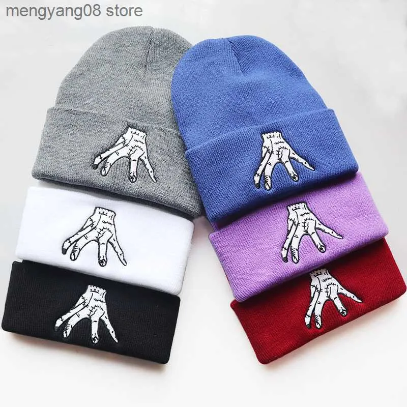 Beanie/Skull Caps Women's Beanies Knitted Hat Embroidered Skullies Hat Cap Autumn Winter Warm Hip-hop Ski Hat for Women Men Dropshipping T230719