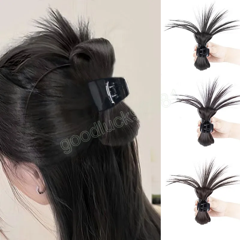 Parrucca Alta Coda di Cavallo Clip di Capelli Copricapo 2023 Personalità Della Moda Coreano Y2k Ragazze Dolce Fresco Parrucca Pad Artigli Dei Capelli Tornante