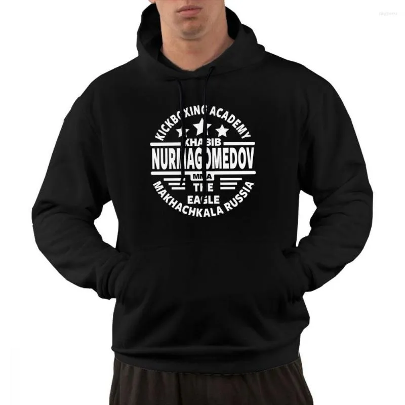 Herrtröjor mma khabib nurmagomedov pullover hoodie män höst bomull huvtröja löst fit mode sammet kläder