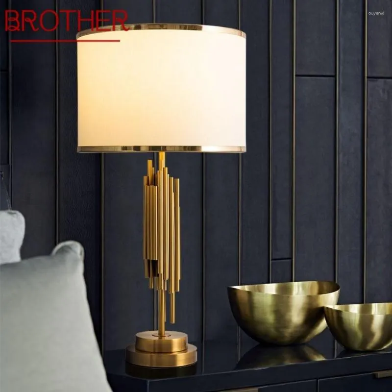 Lâmpadas de mesa BROTHER Contemporânea Lâmpada LED Vintage Simples Criativa Luxo Luzes de Mesa de Cabeceira para Casa Sala de Estar Quarto Decoração