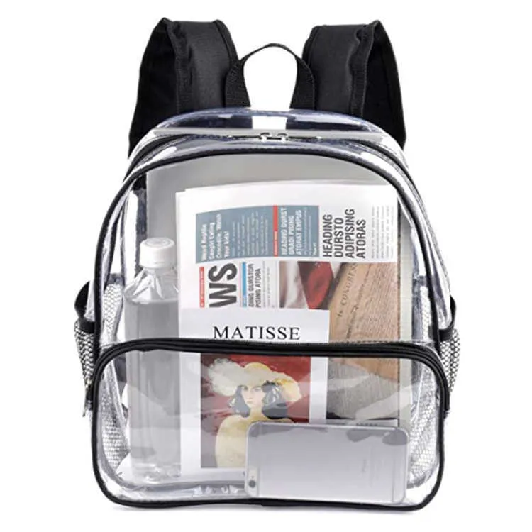 Transparent Backpack Waterproof Pvc Storage Bag Large Capacity Schoolbag Men's and Women's Backpack 230314