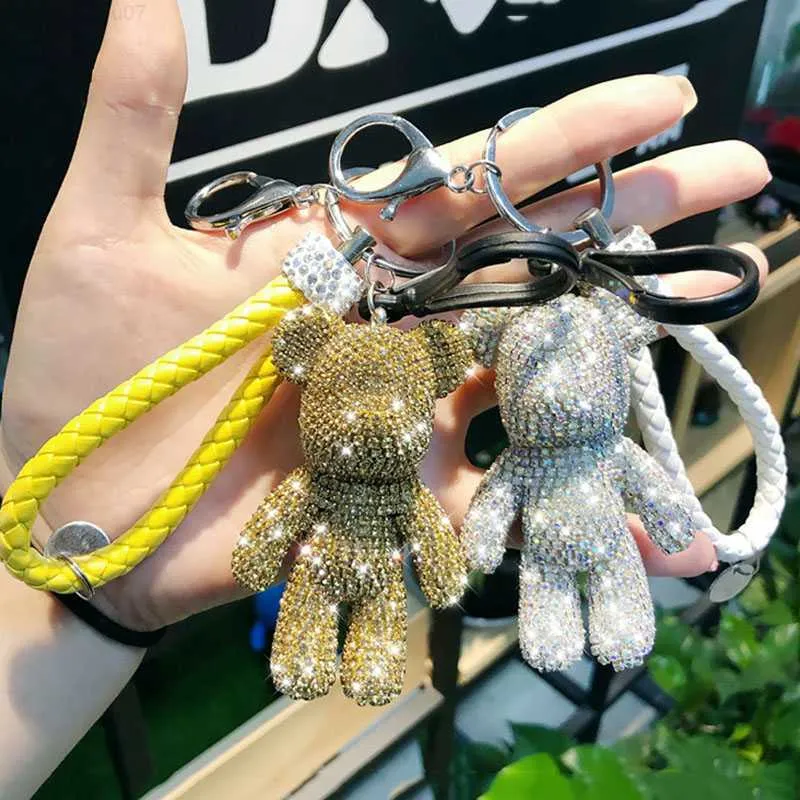 Rhinestone teddy deals bear keychain