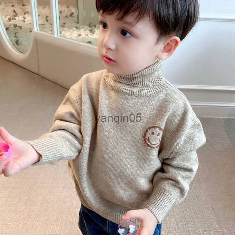 Pullover 2022 Autunno Neonate Ragazzi Maglioni Cappotto Bambini Maglieria Pullover Top Neonate Maschi Ragazze dolcevita Maglioni a maniche lunghe 2-10 anni HKD230719