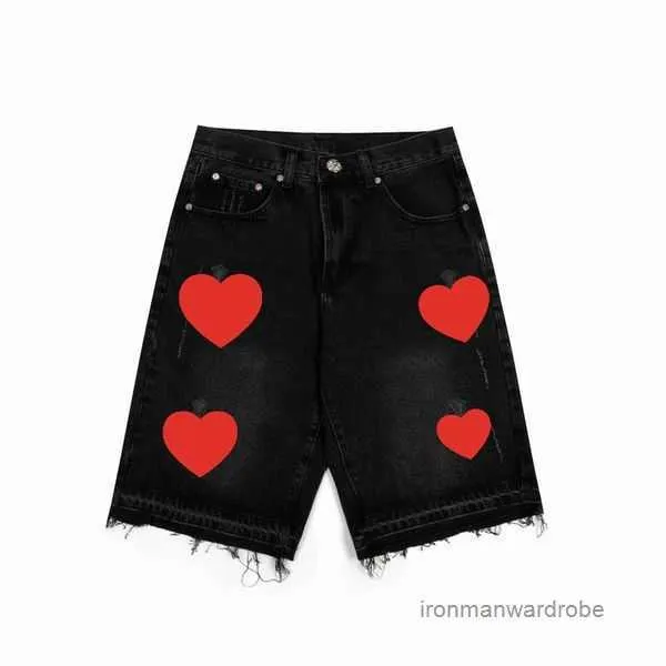 Chromees Man Mens Shorts 2023 Designers Woman Summer Heart Sanskrit Cross Pattern Casual Pants Printing Running Sports Short Hearts 4 Psxt