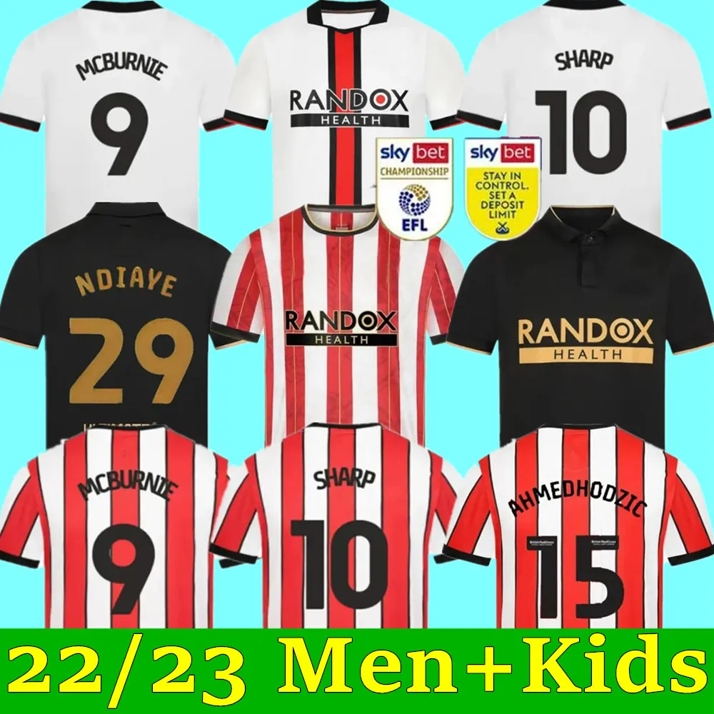 Sheffield 22 23 Maglie di calcio Kit di promozione in edizione limitata Sander Berge United John Egan Rhian Brewster Anel Ahmedhodzic Oliver Jayden Special Football Shirt