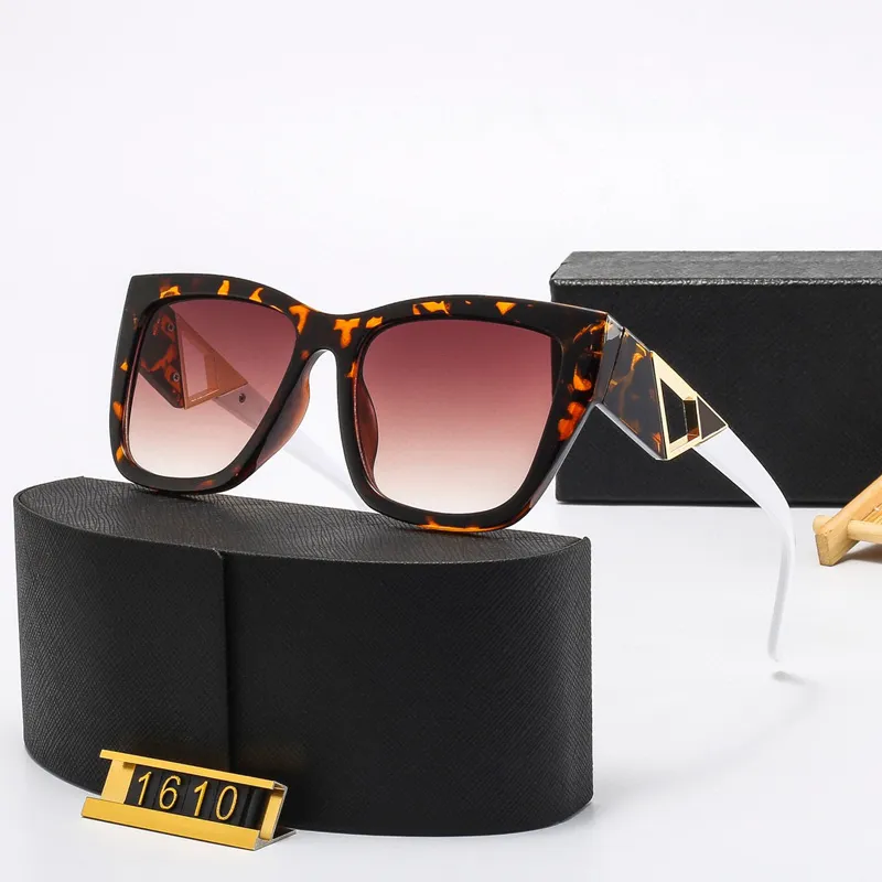 여자 디자이너 선글라스 고급 스러움 안경 안경 야외 해변 태양 안경 남자 여자 믹스 색상 선택적 삼각형 서명 오리지널 박스