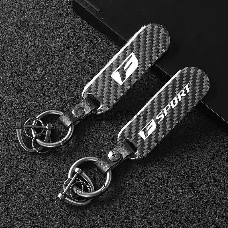 Car Key Custom Carbon Fiber Car Key Holder For Lexus F LFA ISF GSF RCF F SPORT keychain Accessories Zinc Alloy Keyrings x0718