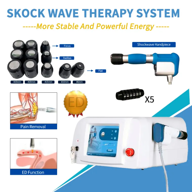 Altre apparecchiature di bellezza Macchine per terapia ad onde d'urto Apparecchiature extracorporee ad onde d'urto per trattamenti Edswt