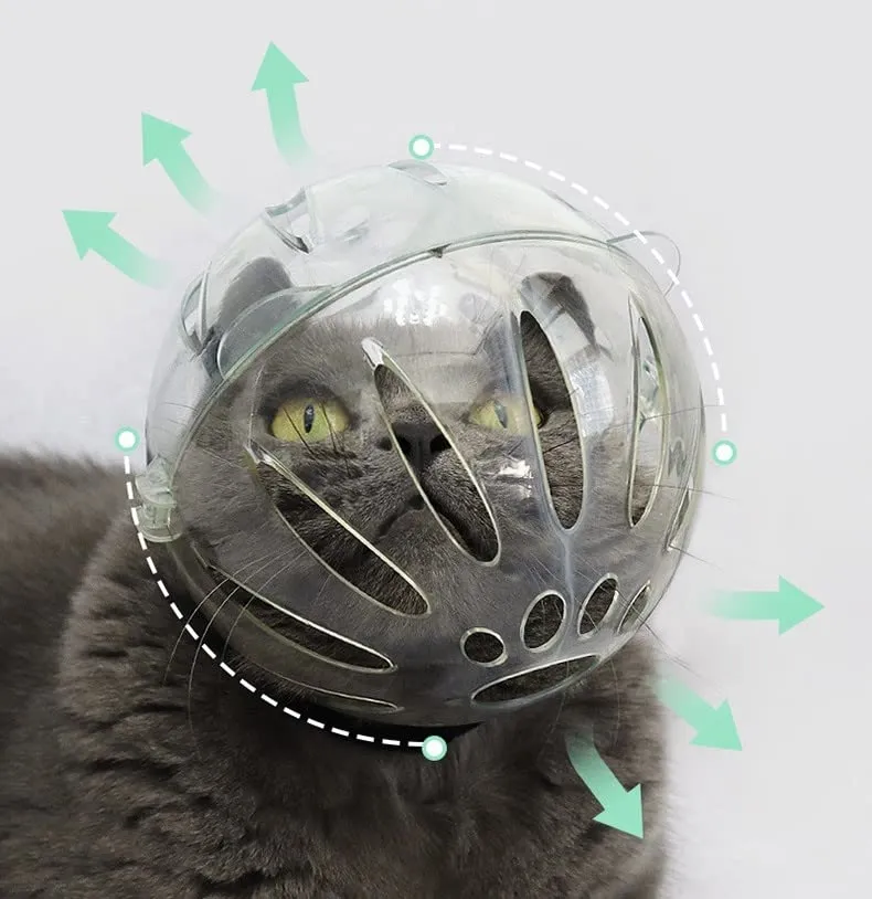 Muzzles For Cats Breathable Anti Bite Hood: Transparent Pet Mouth Cover ...