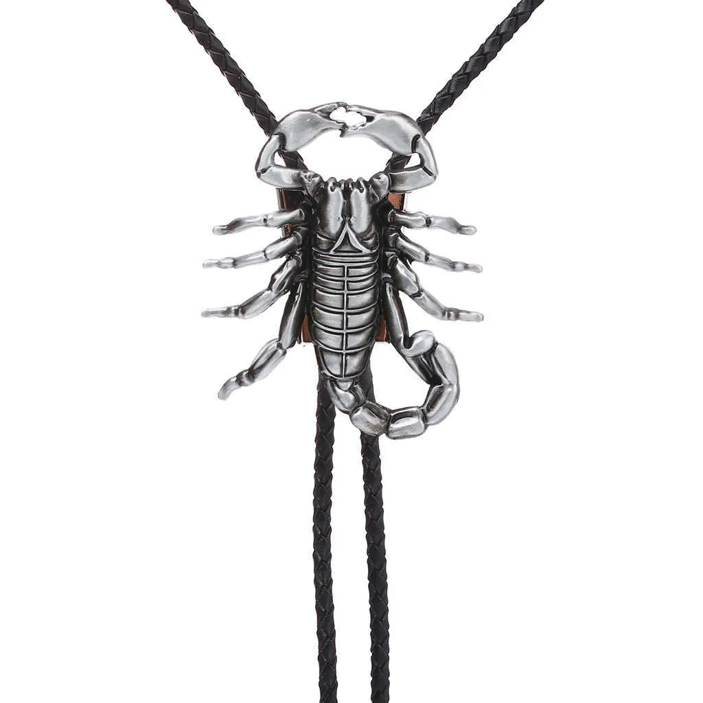 Bijoux personnalisés 3D Bolo Ties scorpion tridimensionnel bolo tie pendentif accessoires de chemise équestre American western cowboy style HKD230720