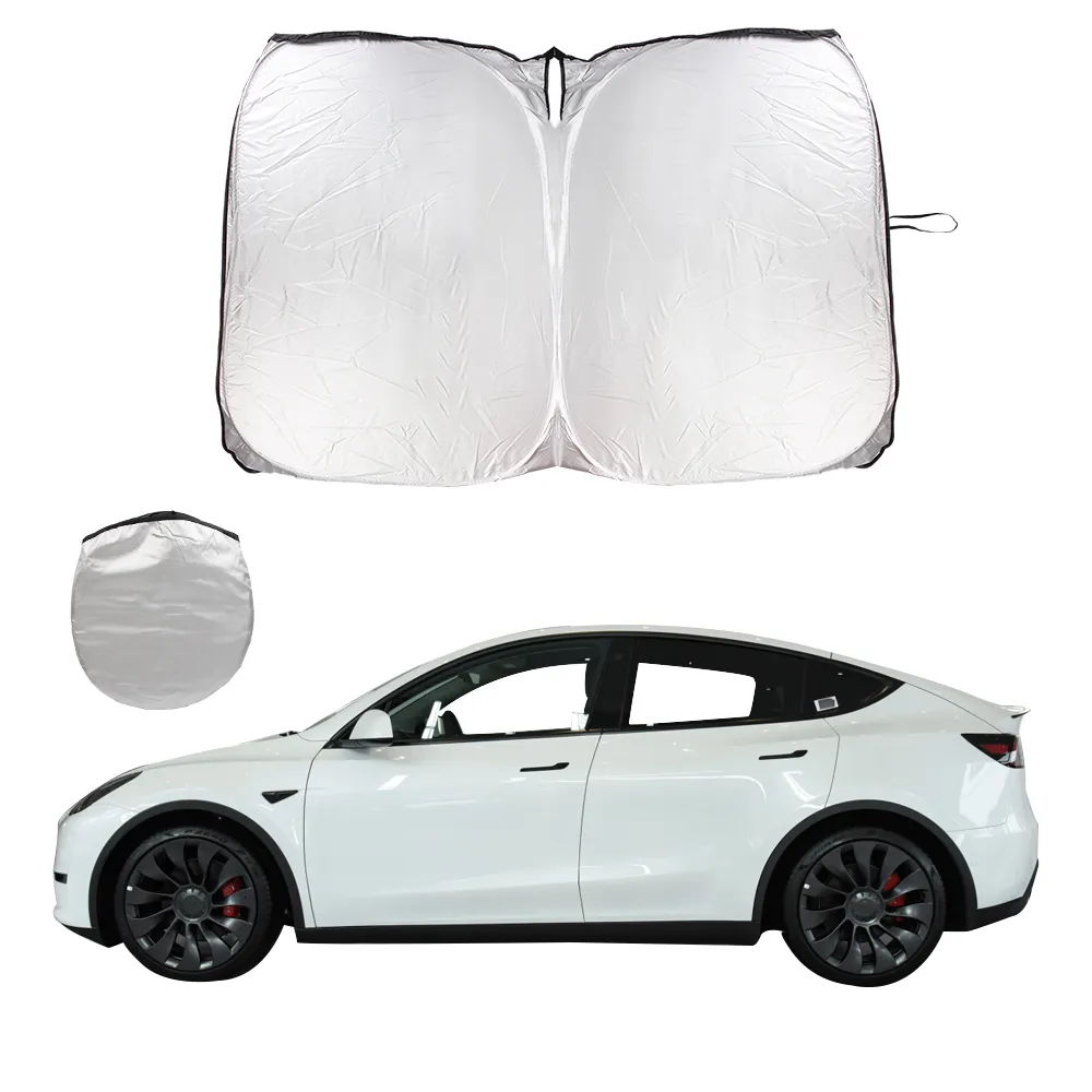 Parasol parasol plegable para Tesla Model 3 Y, parasol para ventana delantera de coche, parasol para parabrisas de coche, cubiertas parasol 230718