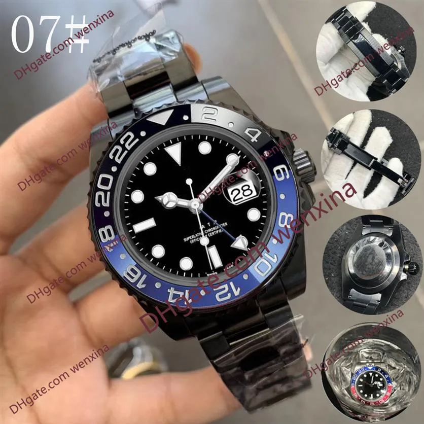 15 Quality Deluxe watch 40mm little pointer adjusted separately black automatic 2813 Stainless Steel montre de luxe Waterproof Men238I