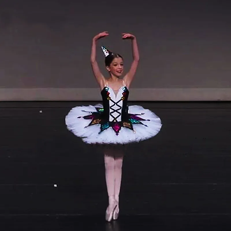 Dancewear Professional Ballet Tutu Enfant Enfants Filles Adulto  Harlequinade Pancake Tutu Multicolore Costumes De Ballet Classique  Ballerine Robe