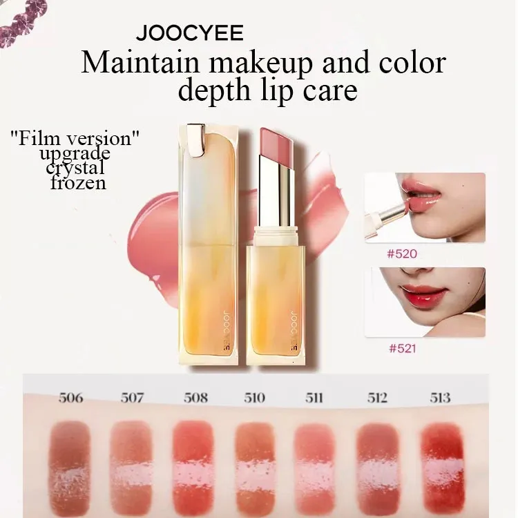 Lipstick Joocyee Glazed Rouge Upgrade Crystal Frozen Film Version Moisturizing Glass lipstick Waterproof Lasting lipstick 230718