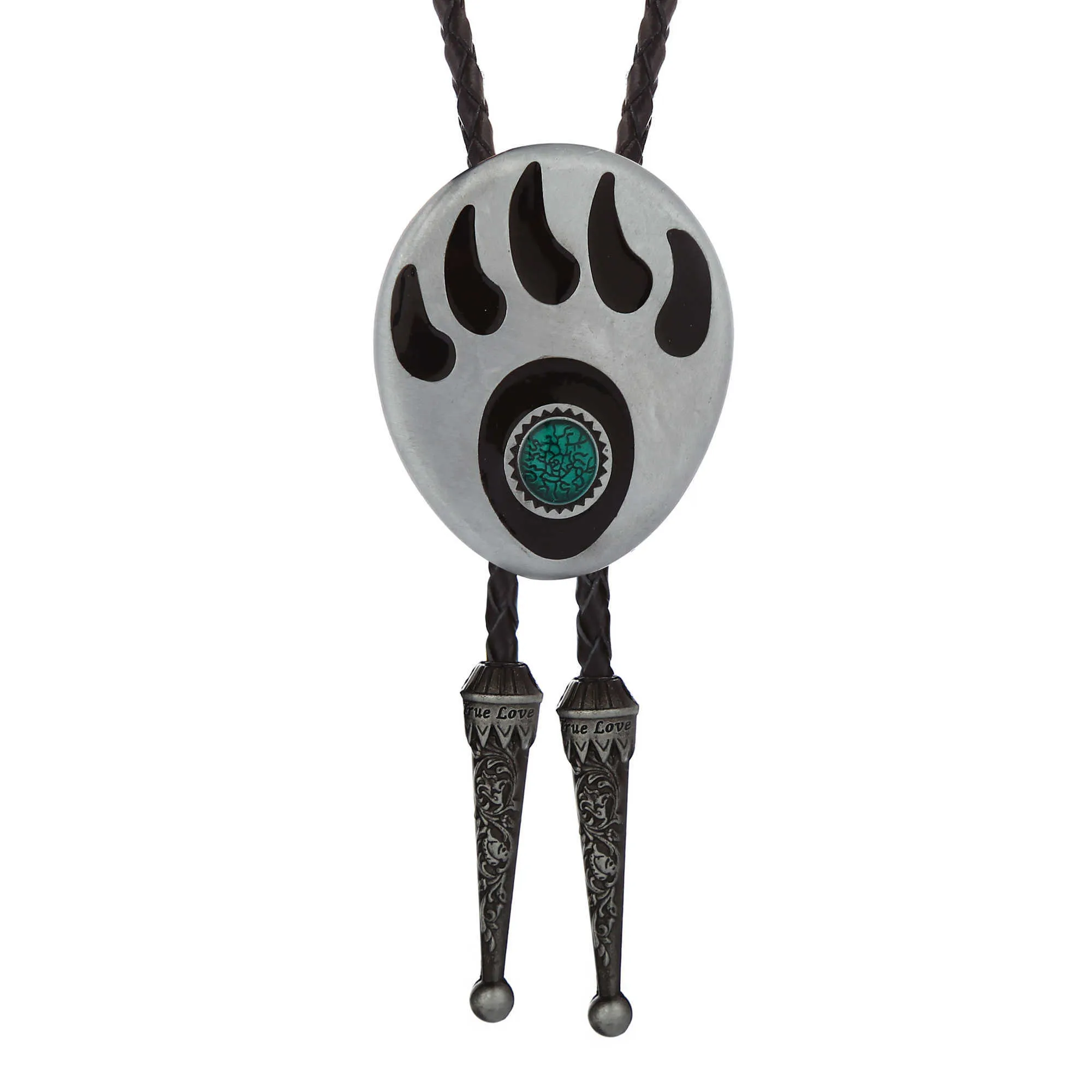 Bolo Ties Western Cowboy Bolo Tie Niedźwiedź Paw Animal Personality Suit Tie Tiew Cynk Ald Kołnierz Lina HKD230719