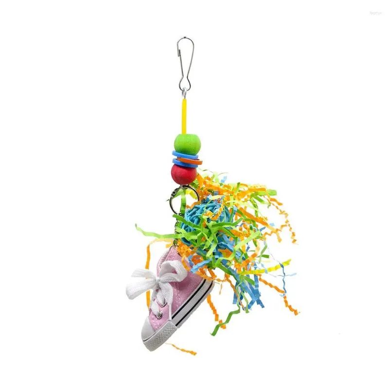 Inne zaopatrzenie ptaków 1PCS Parrot Toy Drawgrass Mini buty akrylowe dekoracyjne wiszące drabinę sznurkową