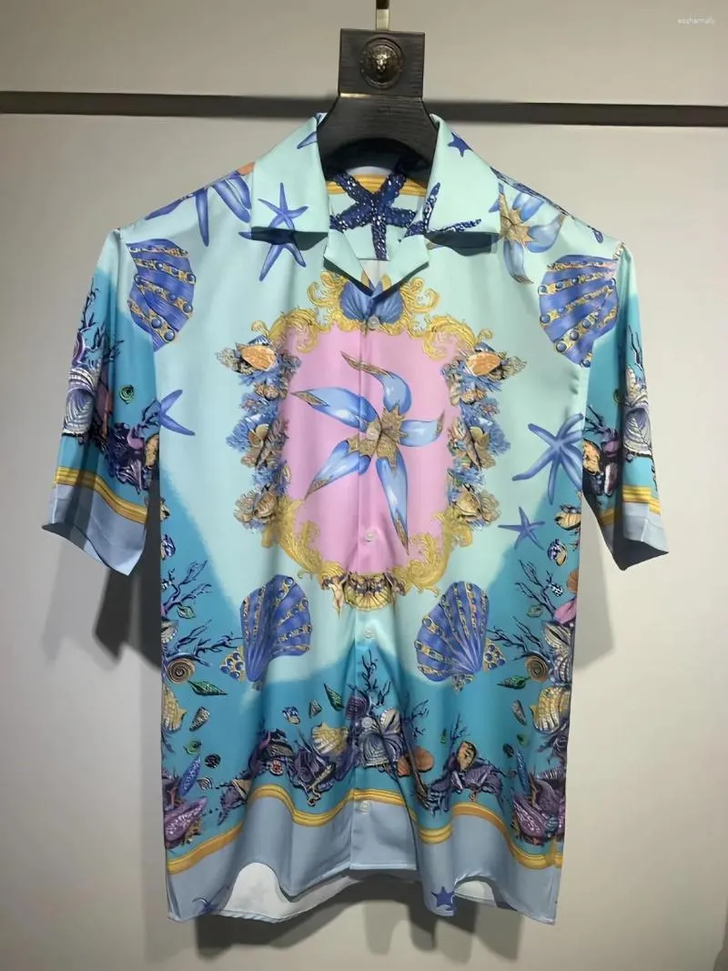 Camisas casuales para hombres Gotoola Beach Vacation Style Shirt Moda Slim Trend Barroco Impreso Manga corta Floral 2023