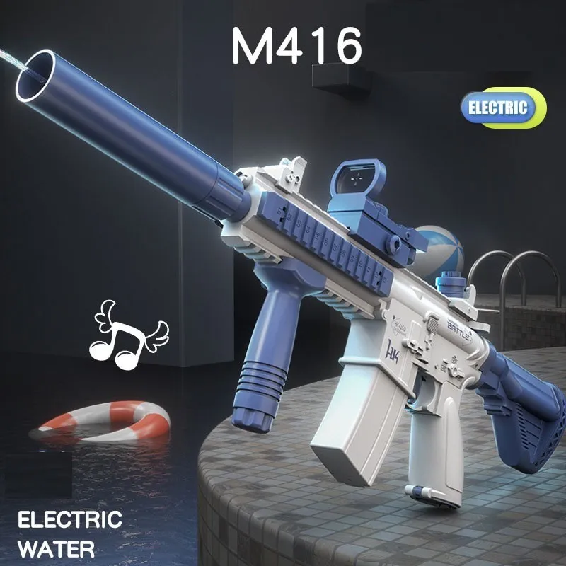 Gun Toys Water Gun Electric Toy High Pressure Full Auto M416 Rifle Water Guns For Adults Boys Girls Summer Games Beach Pool Toys 230718