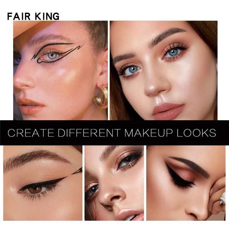 Eye ShadowLiner Combination Fair King eye-liner liquide noir maquillage super imperméable et durable facile à porter outils cosmétiques 230719
