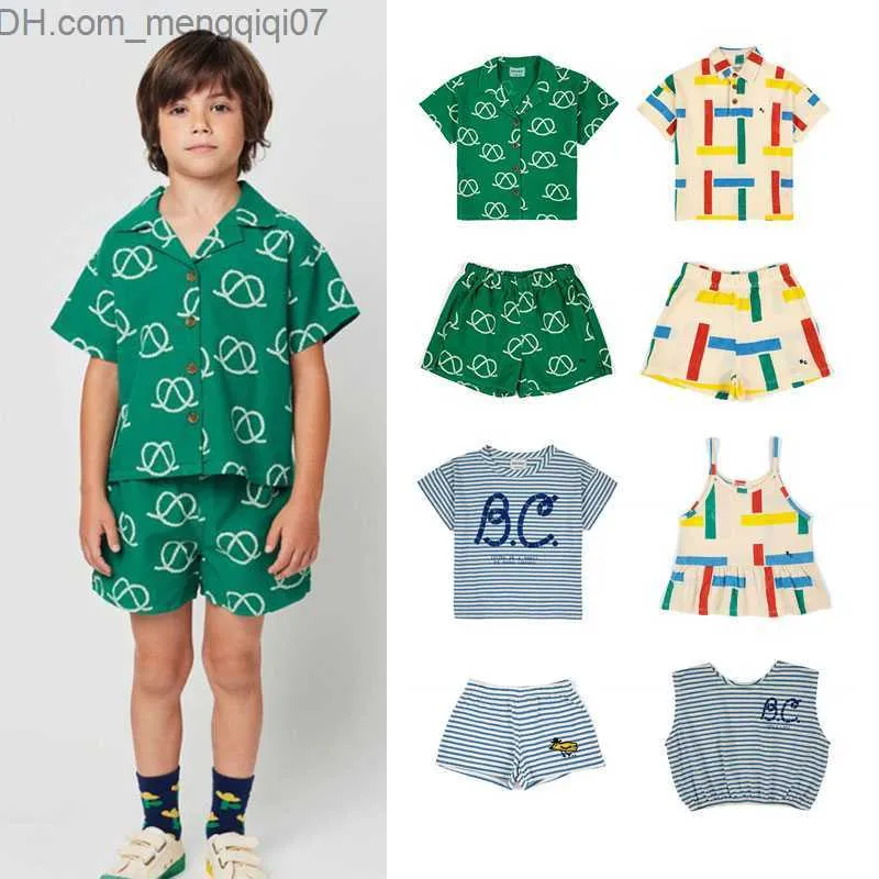 Kledingsets Nieuw SS Zomer BC Kinder T-shirt Jongens en Meisjes Groen Shirt Casual Set Leuke Kinder Set BC Rigging Shirt Z230719