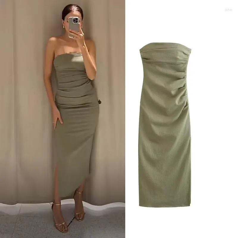 Casual Dresses Tight Holiday Dress Fashion Street Comfortable Young Women  Summer 2023 Chic Ruched Elegant Tube Top From Join3, $24.19 | DHgate.Com