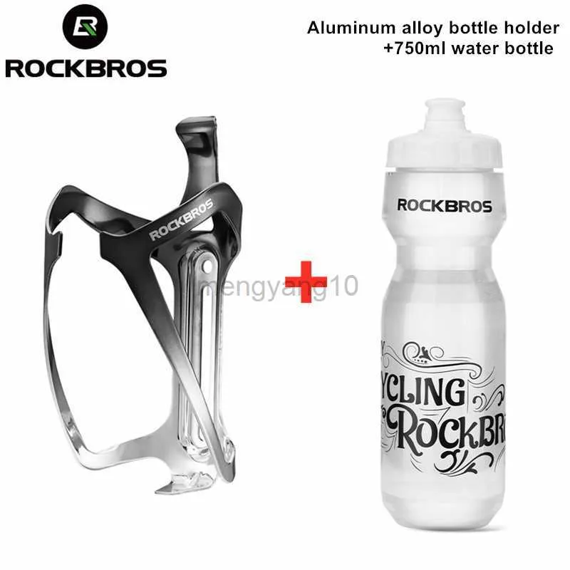 Gaiolas para garrafas de água ROCKBROS Liga de alumínio Conjunto de suporte para garrafa de bicicleta Gaiolas para garrafa de ciclismo Garrafa de bicicleta Suporte de bicicleta forte e resistente Acessórios para bicicletas HKD230719