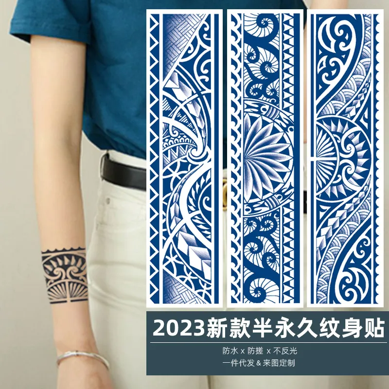 Waterdichte Tijdelijke Tattoo Draak Nep Tattoo Man Nek Festival Accessoires Vrouwen Armen Sticker Henna Art Tatuajes Semi-Permanen