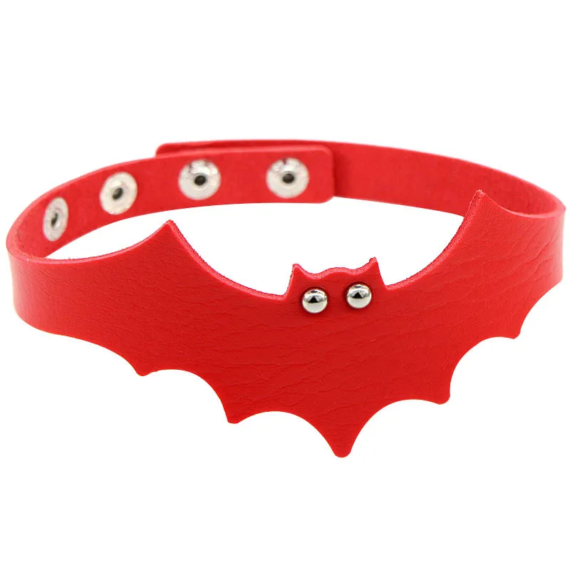 New Bat PU Choker in pelle Collana sexy di Halloween Donna Uomo Collana girocollo fatta a mano Gioielli regalo