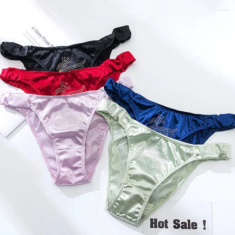 Womens Panties Fashion Seamless Sexy Satin Briefs For Women Low Rise  Lingerie Underpants Comfortable Luxury Underwear Knickers From Waxeer,  $6.36